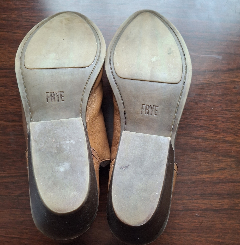 Frye "Rowan" Brown Leather Ankle Slip On Boots - Picture 8 of 13